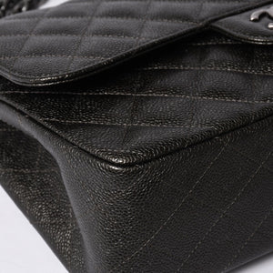 新品未使用 CHANEL シャネル デカマトラッセ30 Wフラップ Wチェーンショルダーバッグ A58600 24番台 ココマーク キャビアスキン 中古 4a001274