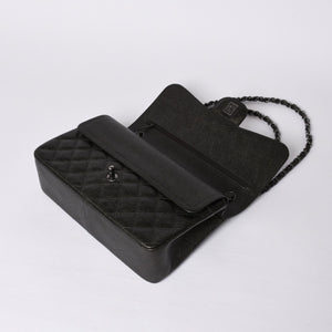 新品未使用 CHANEL シャネル デカマトラッセ30 Wフラップ Wチェーンショルダーバッグ A58600 24番台 ココマーク キャビアスキン 中古 4a001274