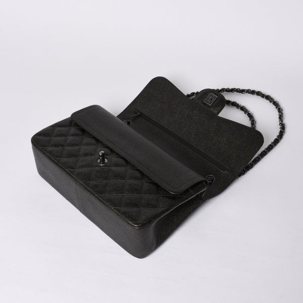 新品未使用 CHANEL シャネル デカマトラッセ30 Wフラップ Wチェーンショルダーバッグ A58600 24番台 ココマーク キャビアスキン 中古 4a001274