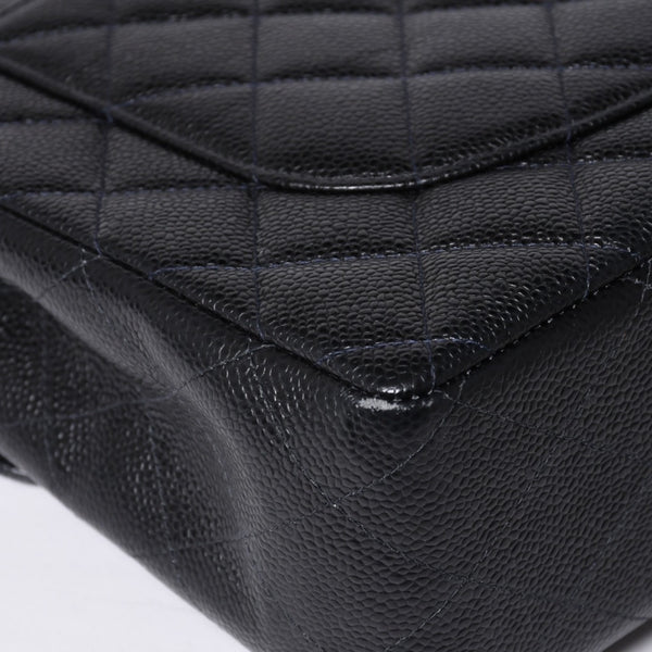 CHANEL CHANEL Deca Matelasse 30 S Flap W Chain Shoulder Bag A11869 No. 6 Coco Mark Caviar Skin Good Condition Used 4a001188