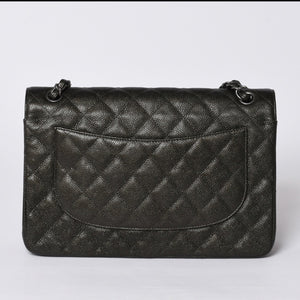 新品未使用 CHANEL シャネル デカマトラッセ30 Wフラップ Wチェーンショルダーバッグ A58600 24番台 ココマーク キャビアスキン 中古 4a001274
