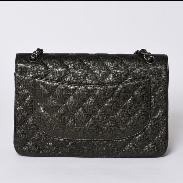 新品未使用 CHANEL シャネル デカマトラッセ30 Wフラップ Wチェーンショルダーバッグ A58600 24番台 ココマーク キャビアスキン 中古 4a001274