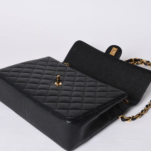 CHANEL CHANEL Deca Matelasse 30 S Flap W Chain Shoulder Bag A11869 No. 6 Coco Mark Caviar Skin Good Condition Used 4a001188