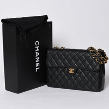 画像をギャラリービューアに読み込む, CHANEL シャネル デカマトラッセ30 Sフラップ Wチェーンショルダーバッグ A11869 6番台 ココマーク キャビアスキン 美品 中古 4a001188