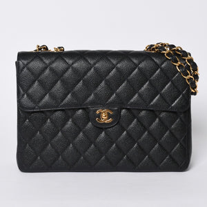 CHANEL CHANEL Deca Matelasse 30 S Flap W Chain Shoulder Bag A11869 No. 6 Coco Mark Caviar Skin Good Condition Used 4a001188