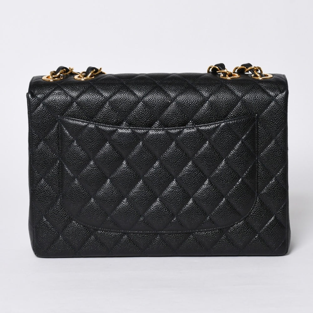 CHANEL CHANEL Deca Matelasse 30 S Flap W Chain Shoulder Bag A11869 No. 6 Coco Mark Caviar Skin Good Condition Used 4a001188
