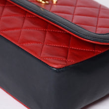 画像をギャラリービューアに読み込む, CHANEL シャネル マトラッセ23 Sフラップ Sチェーンショルダーバッグ 14番台 ココマーク ラムスキン レッド ネイビー 美品 中古 4a001170