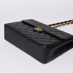 CHANEL CHANEL Deca Matelasse 30 S Flap W Chain Shoulder Bag A11869 No. 6 Coco Mark Caviar Skin Good Condition Used 4a001188