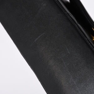 Very good condition CHANEL Diana 22 S flap S chain shoulder bag No. 3 here mark lambskin black gold hardware used 4a001231