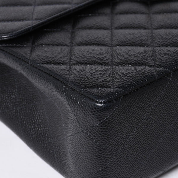 CHANEL CHANEL Deca Matelasse 30 S Flap W Chain Shoulder Bag A11869 No. 6 Coco Mark Caviar Skin Good Condition Used 4a001188