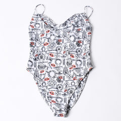 極美品 CHROME HEARTS x MATTY BOY クロムハーツ マッティボーイ 総柄 スイムウェア 水着 中古 4a001005