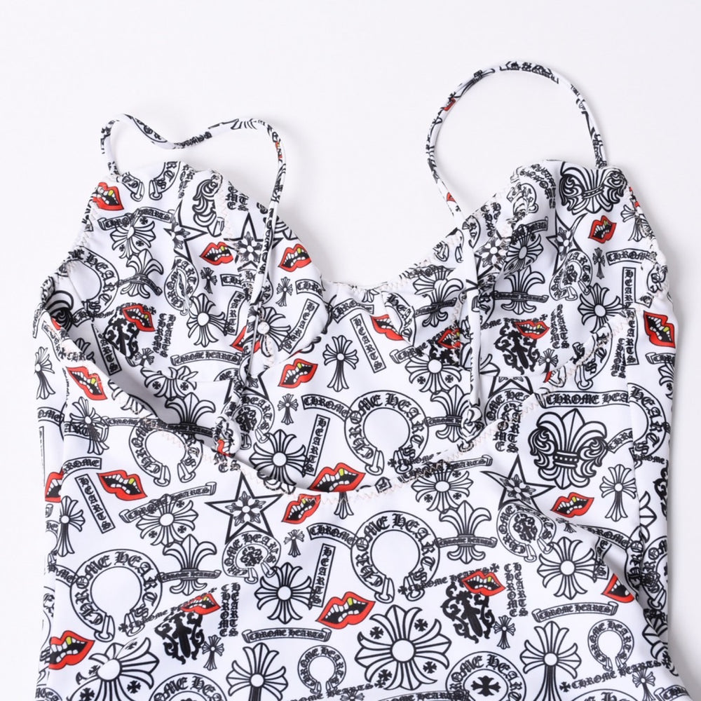 Very good condition CHROME HEARTS x MATTY BOY CHROME HEARTS Matty Boy all over pattern swimwear swimsuit used 4a001005