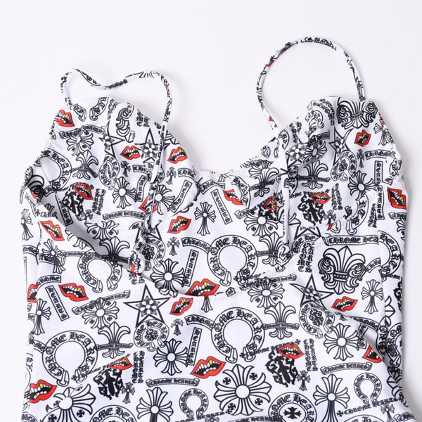 極美品 CHROME HEARTS x MATTY BOY クロムハーツ マッティボーイ 総柄 スイムウェア 水着 中古 4a001005