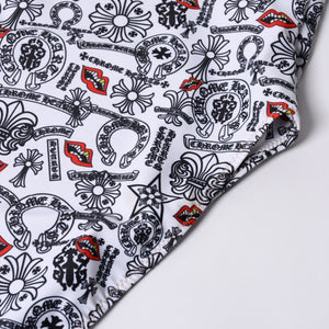 極美品 CHROME HEARTS x MATTY BOY クロムハーツ マッティボーイ 総柄 スイムウェア 水着 中古 4a001005