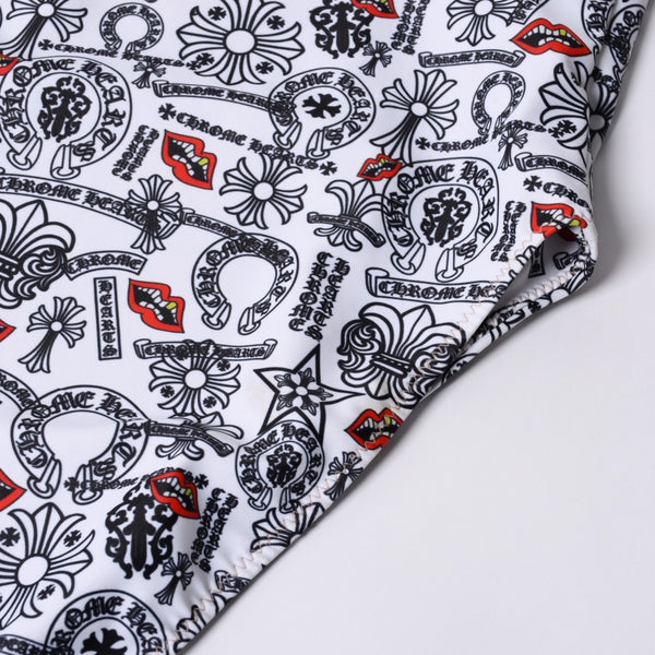 極美品 CHROME HEARTS x MATTY BOY クロムハーツ マッティボーイ 総柄 スイムウェア 水着 中古 4a001005