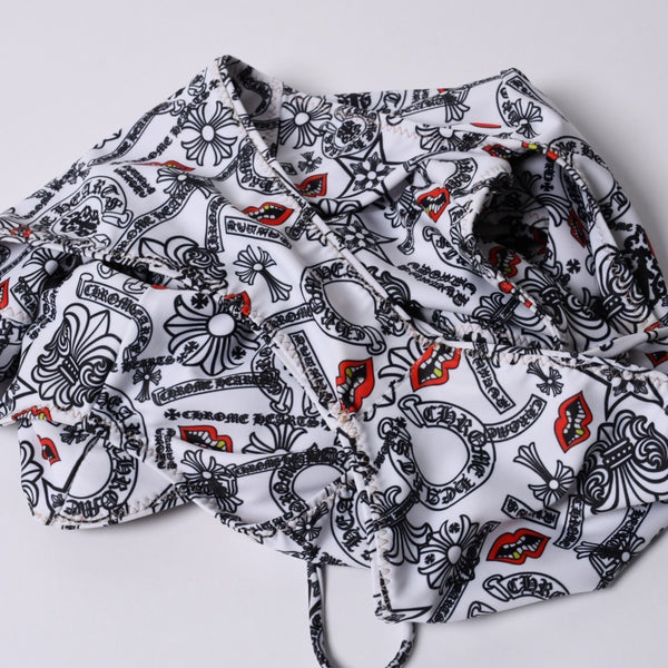 極美品 CHROME HEARTS x MATTY BOY クロムハーツ マッティボーイ 総柄 スイムウェア 水着 中古 4a001005