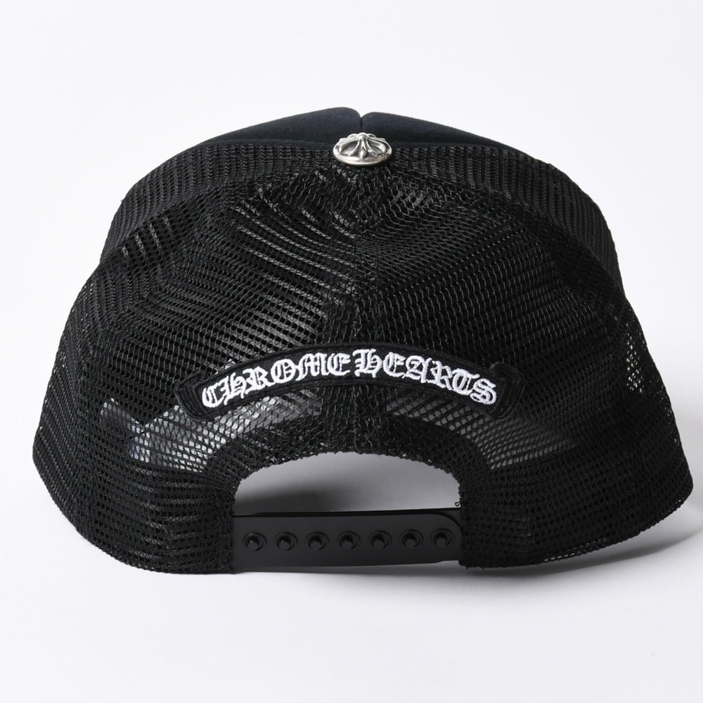 新品未使用品 CHROME HEARTS クロムハーツ St. Barths セントバース Exclusive Cemetery Cross メッシュキャップ RN＃ 97729 ブラック オレンジ 中古 4a001198