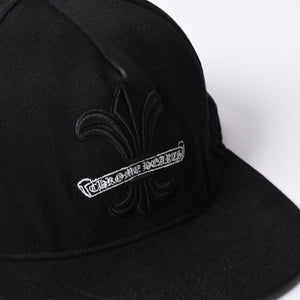CHROME HEARTS 5PANEL TRUCKER CAP ONE SIZE 53-60cm BS Flare Black Good Used 4a001286