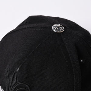 CHROME HEARTS 5PANEL TRUCKER CAP ONE SIZE 53-60cm BS Flare Black Good Used 4a001286
