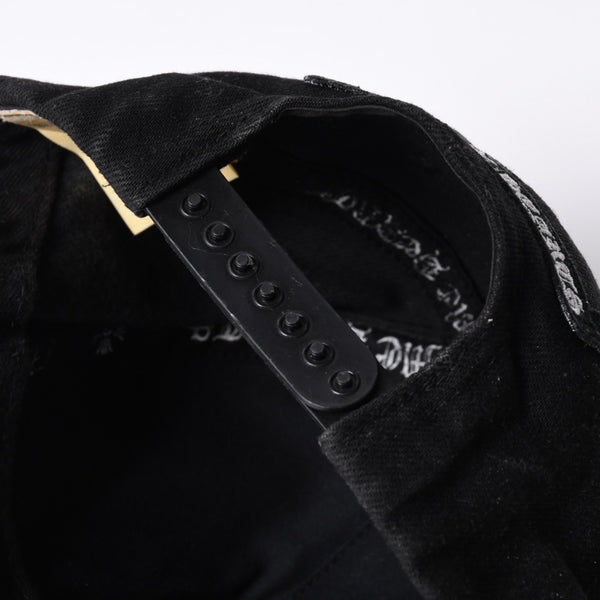 CHROME HEARTS 5PANEL TRUCKER CAP ONE SIZE 53-60cm BS Flare Black Good Used 4a001286
