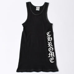 CHROME HEARTS クロムハーツ タンクトップ ブラックカラー ホワイトロゴ USA製 アメリカ製 サイズS 美品 中古 4a001007