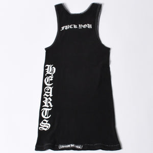 CHROME HEARTS クロムハーツ タンクトップ ブラックカラー ホワイトロゴ USA製 アメリカ製 サイズS 美品 中古 4a001007