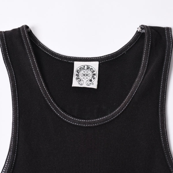 CHROME HEARTS クロムハーツ タンクトップ ブラックカラー ホワイトロゴ USA製 アメリカ製 サイズS 美品 中古 4a001007