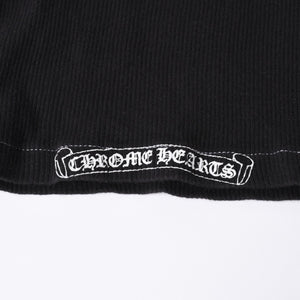 CHROME HEARTS クロムハーツ タンクトップ ブラックカラー ホワイトロゴ USA製 アメリカ製 サイズS 美品 中古 4a001007