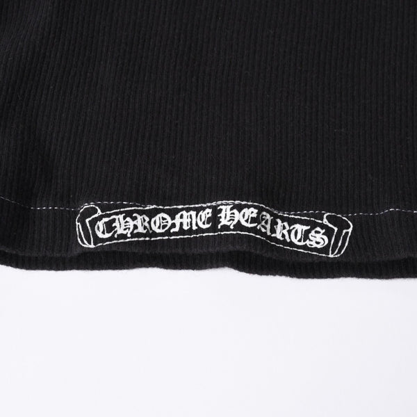 CHROME HEARTS クロムハーツ タンクトップ ブラックカラー ホワイトロゴ USA製 アメリカ製 サイズS 美品 中古 4a001007