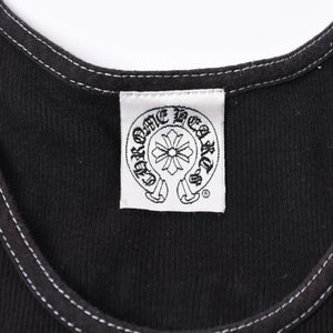 CHROME HEARTS クロムハーツ タンクトップ ブラックカラー ホワイトロゴ USA製 アメリカ製 サイズS 美品 中古 4a001007