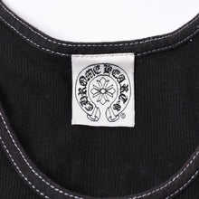画像をギャラリービューアに読み込む, CHROME HEARTS クロムハーツ タンクトップ ブラックカラー ホワイトロゴ USA製 アメリカ製 サイズS 美品 中古 4a001007
