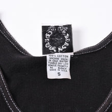 画像をギャラリービューアに読み込む, CHROME HEARTS クロムハーツ タンクトップ ブラックカラー ホワイトロゴ USA製 アメリカ製 サイズS 美品 中古 4a001007