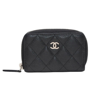 CHANEL シャネル クラシック ジップコインパース 小銭入れ AP0216 20番台 ココマーク キャビアスキン ブラック 美品 中古 4a001199
