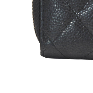 CHANEL シャネル クラシック ジップコインパース 小銭入れ AP0216 20番台 ココマーク キャビアスキン ブラック 美品 中古 4a001199