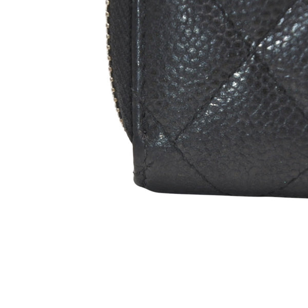 CHANEL シャネル クラシック ジップコインパース 小銭入れ AP0216 20番台 ココマーク キャビアスキン ブラック 美品 中古 4a001199