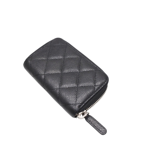 CHANEL シャネル クラシック ジップコインパース 小銭入れ AP0216 20番台 ココマーク キャビアスキン ブラック 美品 中古 4a001199