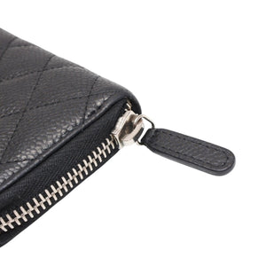 CHANEL シャネル クラシック ジップコインパース 小銭入れ AP0216 20番台 ココマーク キャビアスキン ブラック 美品 中古 4a001199