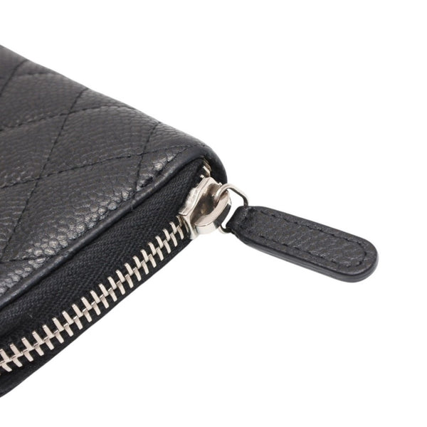 CHANEL シャネル クラシック ジップコインパース 小銭入れ AP0216 20番台 ココマーク キャビアスキン ブラック 美品 中古 4a001199