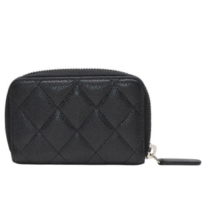 CHANEL シャネル クラシック ジップコインパース 小銭入れ AP0216 20番台 ココマーク キャビアスキン ブラック 美品 中古 4a001199