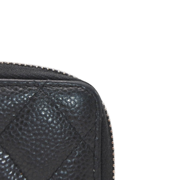 CHANEL シャネル クラシック ジップコインパース 小銭入れ AP0216 20番台 ココマーク キャビアスキン ブラック 美品 中古 4a001199