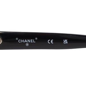 CHANEL シャネル 伊達メガネ アイウェア 71626A S0112 サイズS ココマーク チェーンフレーム ブラック ゴールド 美品 中古 4a001200