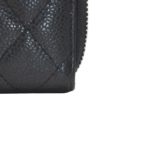 CHANEL シャネル クラシック ジップコインパース 小銭入れ AP0216 20番台 ココマーク キャビアスキン ブラック 美品 中古 4a001199
