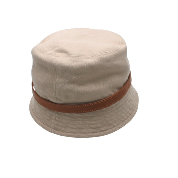 SAINT LAURENT Cassandra Bucket Hat Beige Light Brown BEIGE AND LIGHT BROWN Good Condition Used 4a000795