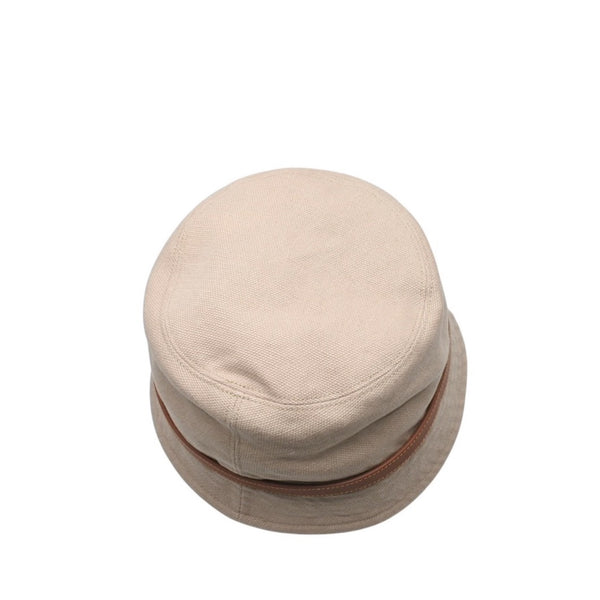 SAINT LAURENT Cassandra Bucket Hat Beige Light Brown BEIGE AND LIGHT BROWN Good Condition Used 4a000795