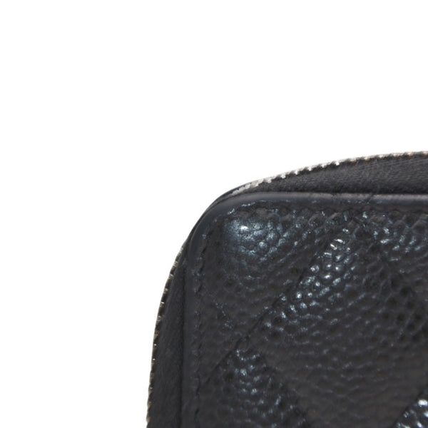 CHANEL シャネル クラシック ジップコインパース 小銭入れ AP0216 20番台 ココマーク キャビアスキン ブラック 美品 中古 4a001199