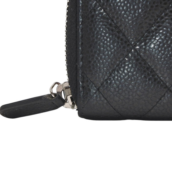 CHANEL シャネル クラシック ジップコインパース 小銭入れ AP0216 20番台 ココマーク キャビアスキン ブラック 美品 中古 4a001199