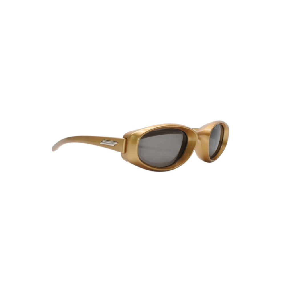 Very Good Condition BOTTEGA VENETA Bottega Veneta Oval Lens Sunglasses BV1210S Gold Used 4a001348