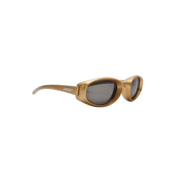 Very Good Condition BOTTEGA VENETA Bottega Veneta Oval Lens Sunglasses BV1210S Gold Used 4a001348