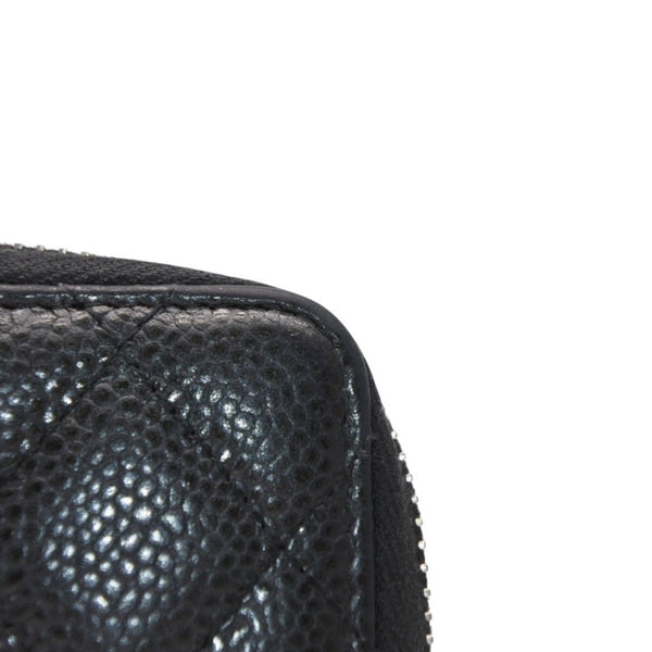 CHANEL シャネル クラシック ジップコインパース 小銭入れ AP0216 20番台 ココマーク キャビアスキン ブラック 美品 中古 4a001199