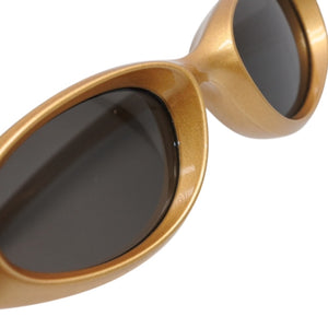 Very Good Condition BOTTEGA VENETA Bottega Veneta Oval Lens Sunglasses BV1210S Gold Used 4a001348